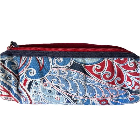 Vera Bradley Coastal Cosmetic Seaside Makeup Case Red White Blue Sea Ocean New - Picture 4 of 6